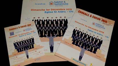 Affiches et flyer de la Choral à Coeur Joie, projet d'une communication imprimée.