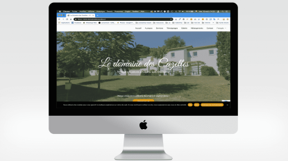 Création du site web pour Le Domaine des Cazelles, projet web fait par Maha NACIRI Com', webdesigner, webmaster à Saint-Lô dans la Manche.