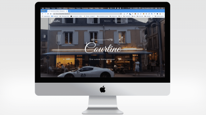 Création du site web pour le restaurant Courtine, projet web fait par Maha NACIRI Com', webdesigner, webmaster à Saint-Lô dans la Manche en Normandie.