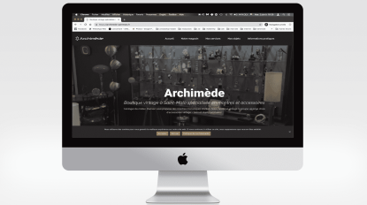 Création du site web pour Archimède, projet web fait par Maha NACIRI Com', webdesigner, webmaster à Saint-Lô.